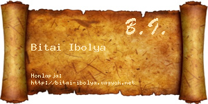 Bitai Ibolya névjegykártya
