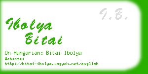 ibolya bitai business card
